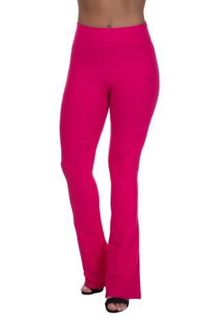 calça bandagem rose