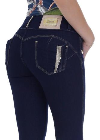 calca jeans com enchimento