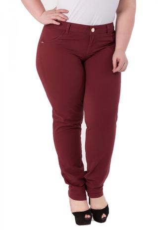 calça jeans vinho