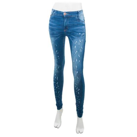 calça jeans destroyed feminina cintura alta