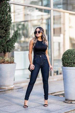 calça jeans feminina cintura alta 46