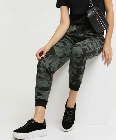 calça feminina jogger camuflada