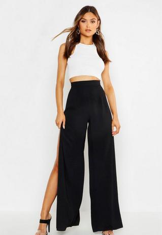 Calça Feminina Pantalona Com Recorte Na Lateral - Diluxo Menor preço em Calça Feminina Pantalona Com Recorte Na Lateral - Diluxo
