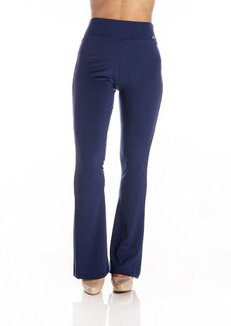 calça azul marinho feminina flare