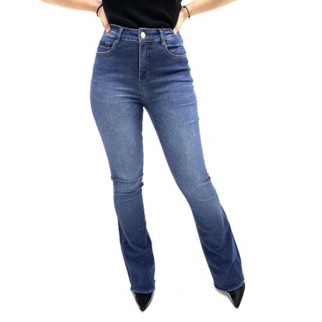 calça jeans feminina flare cintura alta