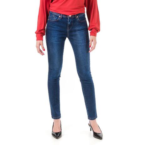 calça jeans azul royal feminina