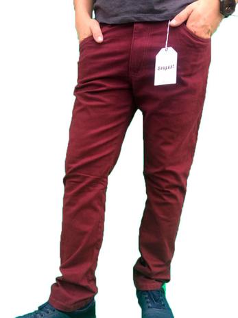 calça jeans vinho masculina