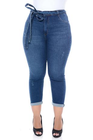 calça jeans boyfriend feminina plus size