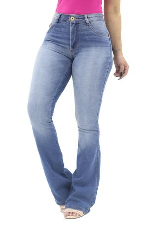 calça jeans clara feminina flare