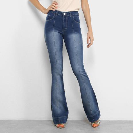 Calça Jeans Coffee Flare Vinco Feminina Menor preço em Calça Jeans Coffee Flare Vinco Feminina
