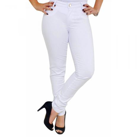 calça jeans feminina cintura alta branca
