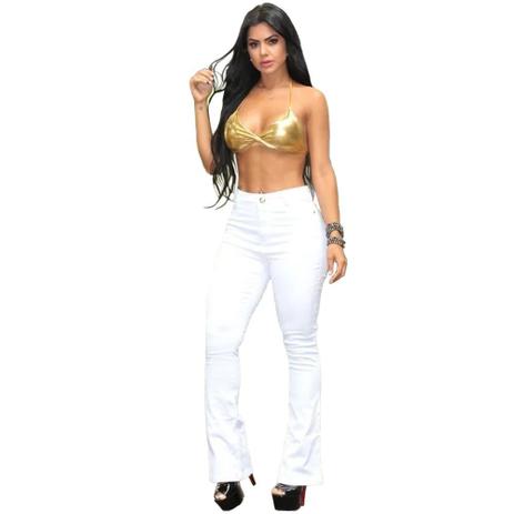 calça branca feminina flare