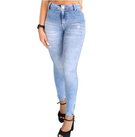 calça jeans feminina com ziper na barra