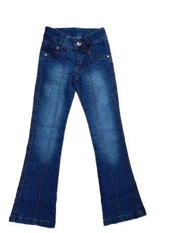 calça jeans flare infantil