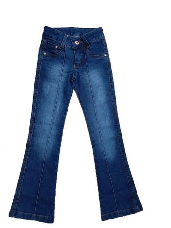 calça flare jeans infanto juvenil