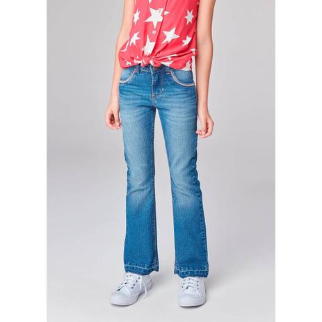 calça jeans flare infantil