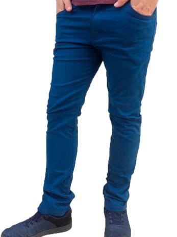 calça azul sarja