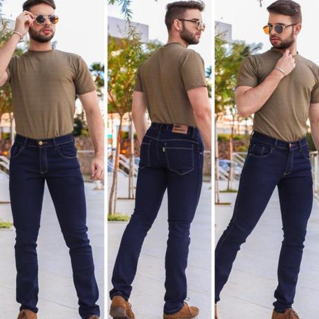 calças jeans masculinas slim