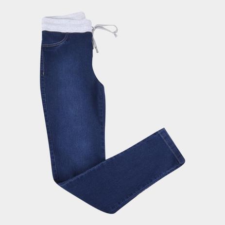 calça jeans feminina cós com elastico