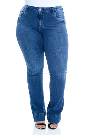 calça flare barra larga
