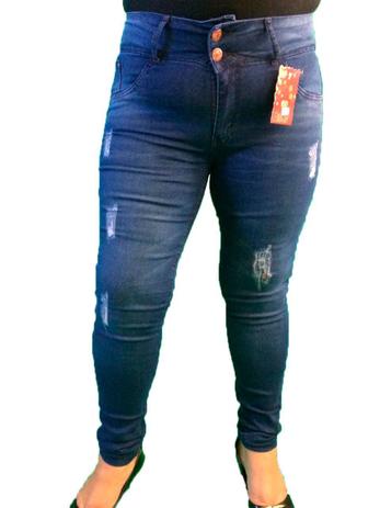 calças jeans cintura alta plus size