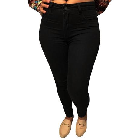 calça jeans preta com lycra