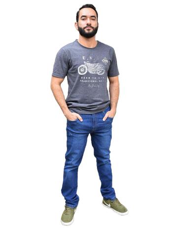 calça jeans slim fit masculina preta