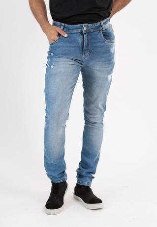 calça jeans lavada masculina