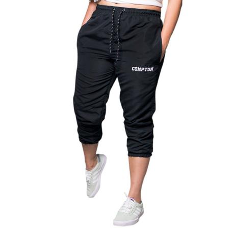 calça tactel feminina com elastico na barra