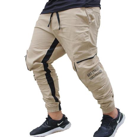 calca jogger bege