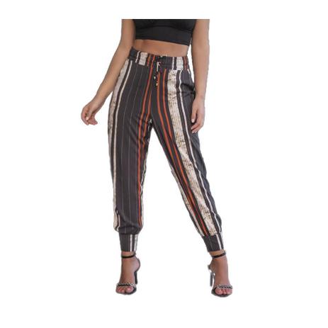 calça jogger listrada