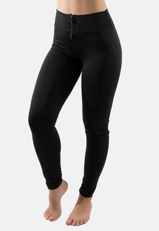 calça legging cintura alta com ziper