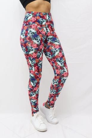 calça legging estampa de caveira