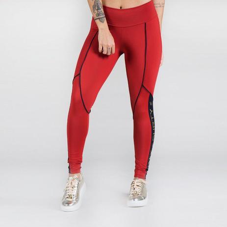 calça legging vermelha