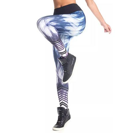 Calça legging fusô sublimada azul e roxo vestem Menor preço em Calça legging fusô sublimada azul e roxo vestem