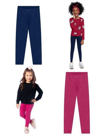 Calça Legging Infantil Menina em Cotton Brandili REF:80106 - Calça Infantil  - Magazine Luiza