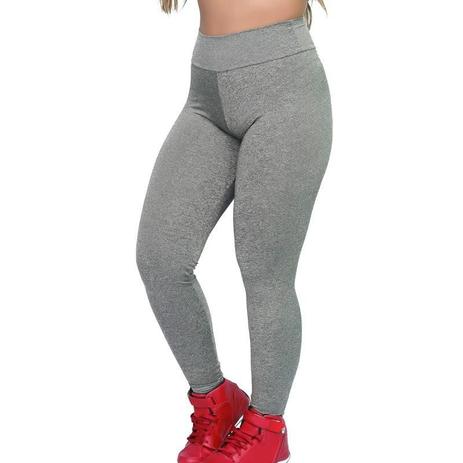 calça legging cinza mescla