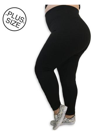 Calça Legging Plus Size Cintura Alta Preta em Suplex (não fica transparente!)  - LEGBRASIL - Calça Legging - Magazine Luiza