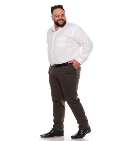 Calça Masculina Social Esporte Fino Marrom Plus Size 50 ao 78 2080 - ONNOX  - Roupas Plus Size Masculina - Magazine Luiza