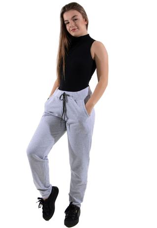 calça moletom com punho feminina