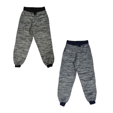 Calça Moletom Infantil Masculino Jogger Rajado - Colbacho Menor preço em Calça Moletom Infantil Masculino Jogger Rajado - Colbacho