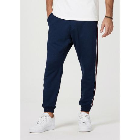 calça moletom listrada masculina