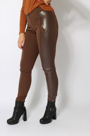 calça montaria preta com detalhe em couro