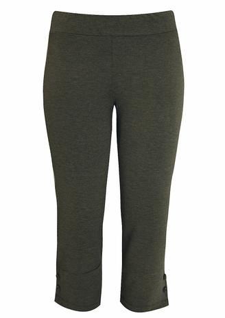 calça pantacourt cinza