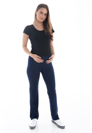 calça pantalona azul marinho