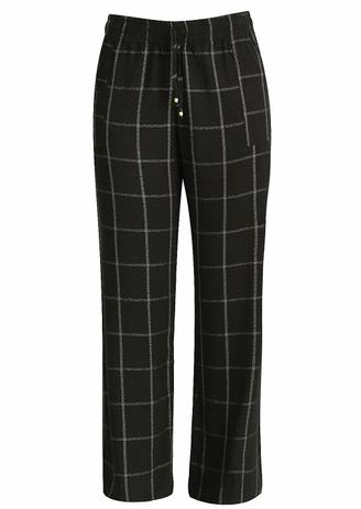 calça xadrez pantalona