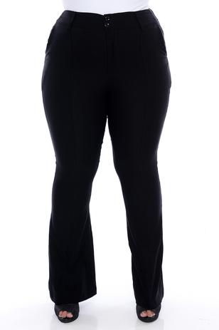 calça bengaline flare plus size