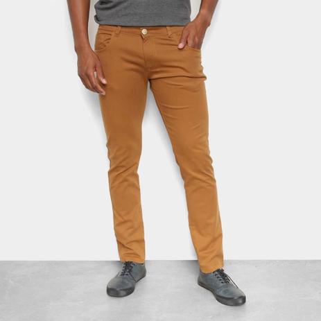Calça Sarja Coffee Soft Skinny Masculina Menor preço em Calça Sarja Coffee Soft Skinny Masculina