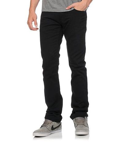 calça masculina de sarja preta