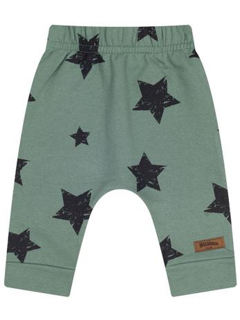 Calça Saruel Molekada Moletom Menino Estrelas Verde Menor preço em Calça Saruel Molekada Moletom Menino Estrelas Verde